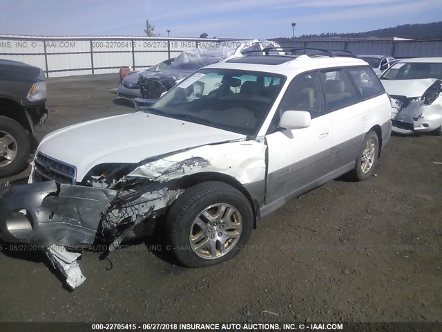 4S3BH6869Y7669805 - 2000 SUBARU LEGACY OUTBACK LIMITED WHITE photo 2