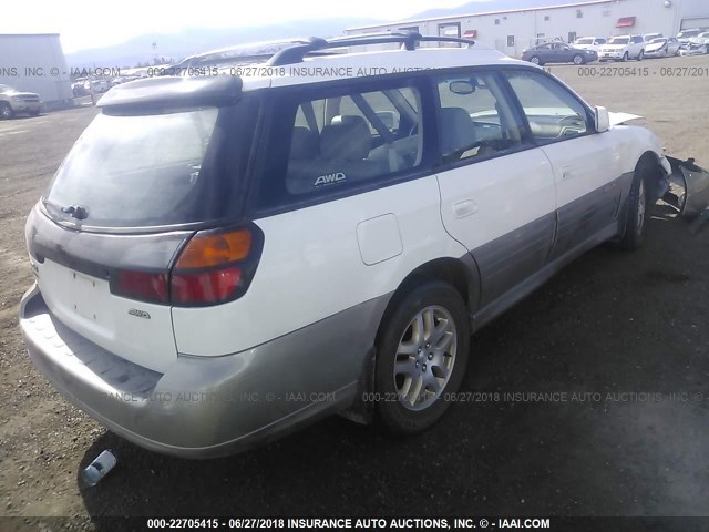 4S3BH6869Y7669805 - 2000 SUBARU LEGACY OUTBACK LIMITED WHITE photo 4