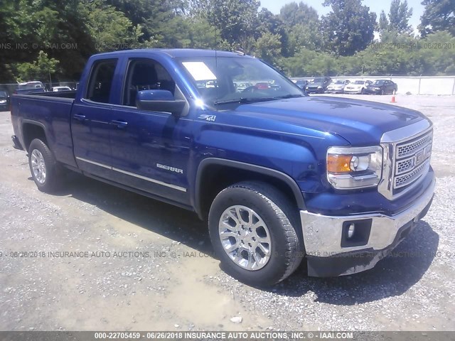 1GTV2UEC4EZ228631 - 2014 GMC SIERRA K1500 SLE BLUE photo 1