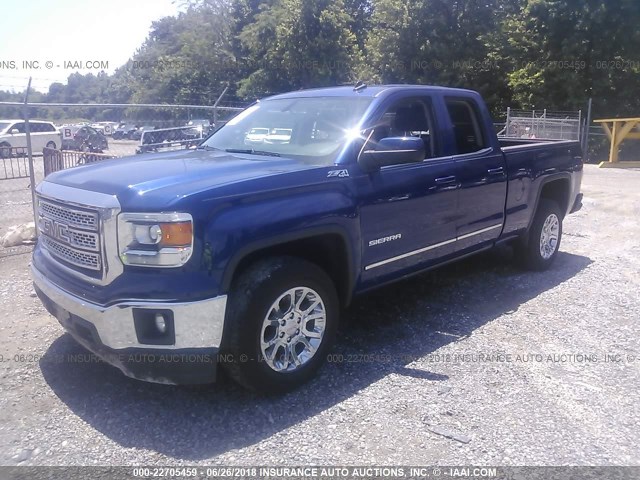 1GTV2UEC4EZ228631 - 2014 GMC SIERRA K1500 SLE BLUE photo 2