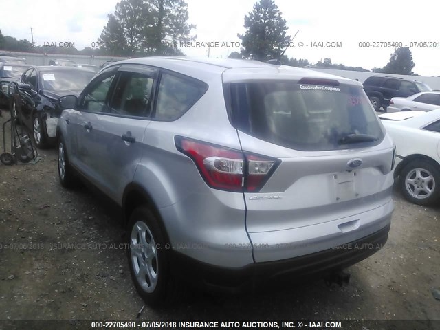 1FMCU0F76HUC31393 - 2017 FORD ESCAPE S SILVER photo 3