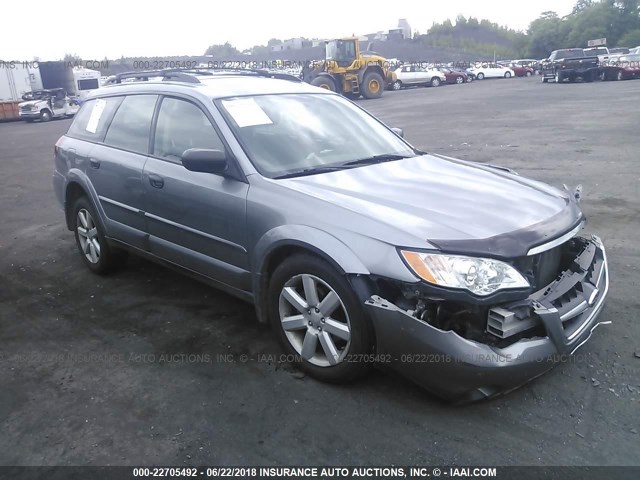 4S4BP61C787352801 - 2008 SUBARU OUTBACK 2.5I SILVER photo 1