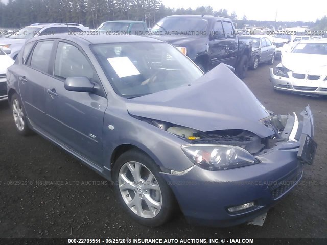 JM1BK343081809710 - 2008 MAZDA 3 HATCHBACK GRAY photo 1