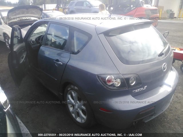 JM1BK343081809710 - 2008 MAZDA 3 HATCHBACK GRAY photo 3