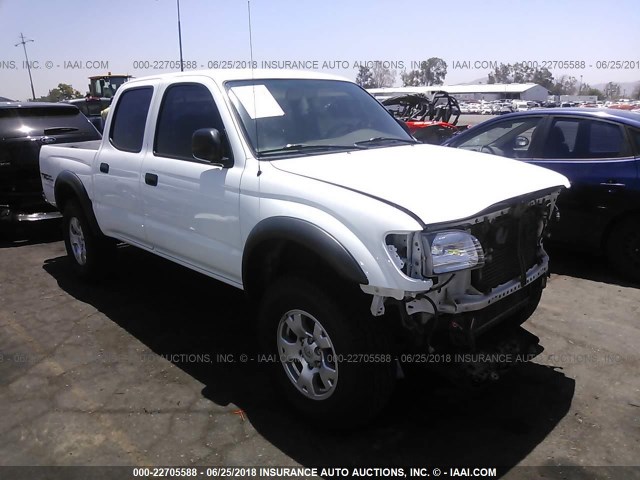 5TEGN92N94Z372763 - 2004 TOYOTA TACOMA DOUBLE CAB PRERUNNER WHITE photo 1