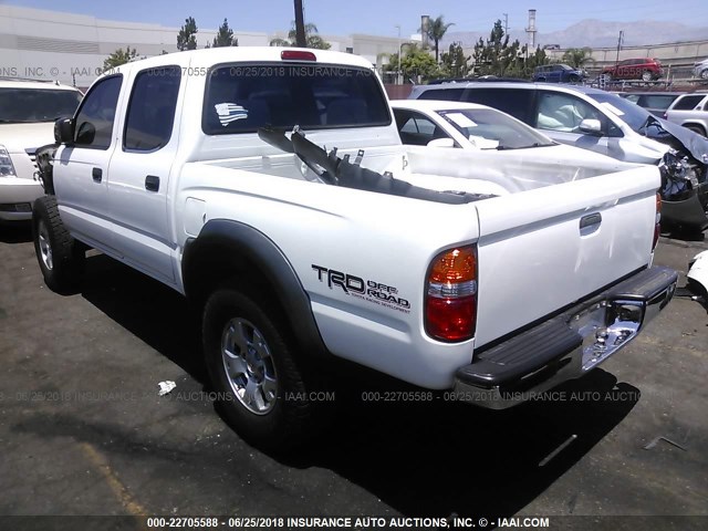 5TEGN92N94Z372763 - 2004 TOYOTA TACOMA DOUBLE CAB PRERUNNER WHITE photo 3