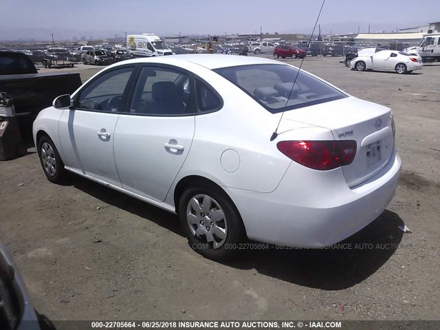 KMHDU46D17U036544 - 2007 HYUNDAI ELANTRA GLS/SE/LIMITED WHITE photo 3