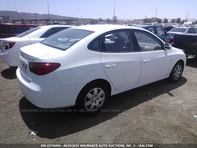 KMHDU46D17U036544 - 2007 HYUNDAI ELANTRA GLS/SE/LIMITED WHITE photo 4