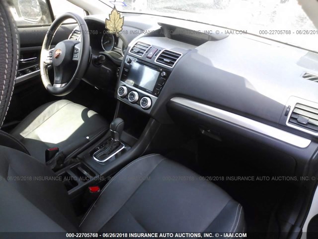 JF1GJAS66FH012379 - 2015 SUBARU IMPREZA SPORT LIMITED WHITE photo 5