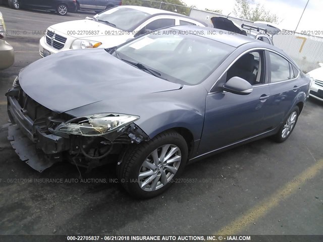 1YVHZ8CH0B5M21306 - 2011 MAZDA 6 I GRAY photo 2