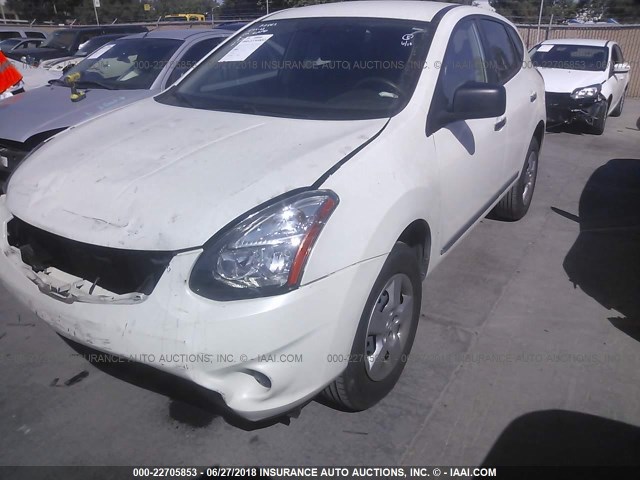 JN8AS5MT7EW102551 - 2014 NISSAN ROGUE SELECT S WHITE photo 2