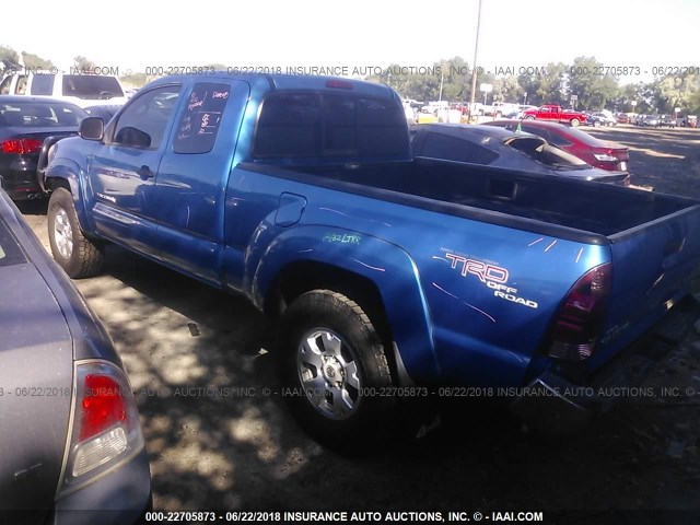 5TEUU42N77Z374721 - 2007 TOYOTA TACOMA ACCESS CAB Կապույտ լուսանկար 3