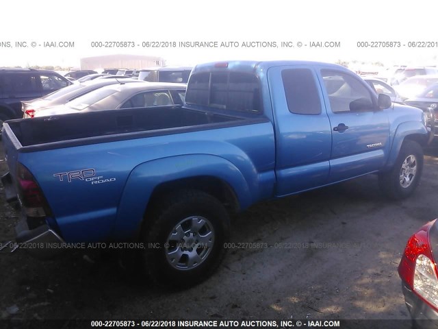 5TEUU42N77Z374721 - 2007 TOYOTA TACOMA ACCESS CAB Կապույտ լուսանկար 4