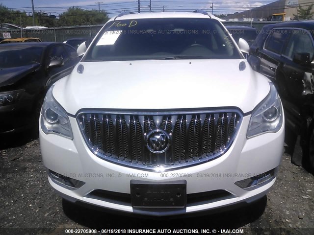 5GAKRBKD8HJ345312 - 2017 BUICK ENCLAVE WHITE photo 6