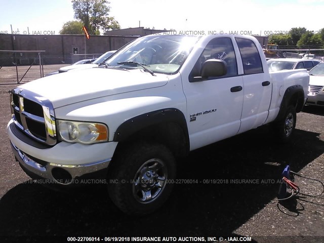 1D7KU28D64J177321 - 2004 DODGE RAM 2500 ST/SLT WHITE photo 2