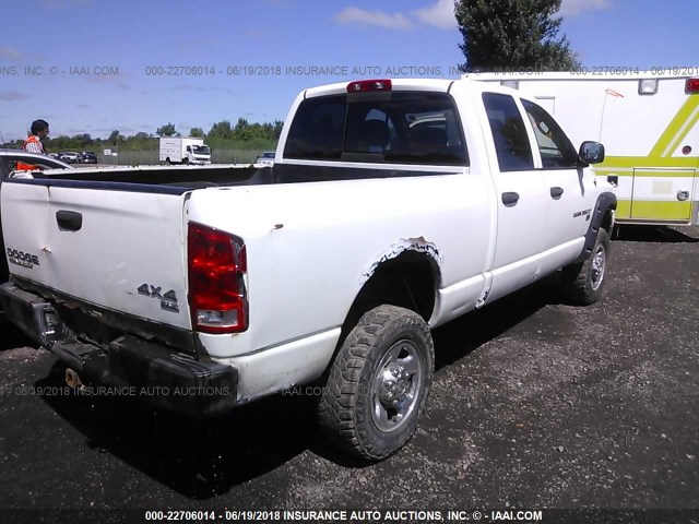 1D7KU28D64J177321 - 2004 DODGE RAM 2500 ST/SLT WHITE photo 4