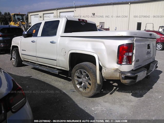 3GTU2VEC8FG387493 - 2015 GMC SIERRA K1500 SLT WHITE photo 3