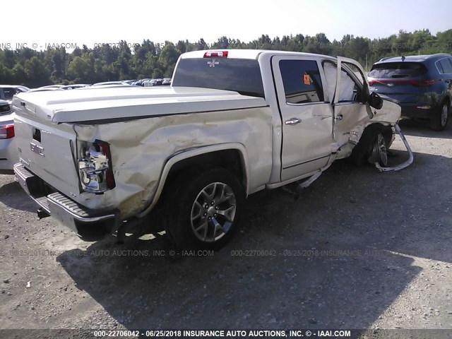 3GTU2VEC8FG387493 - 2015 GMC SIERRA K1500 SLT WHITE photo 4