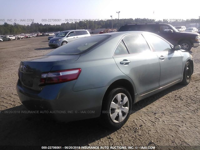 4T1BE46K89U901600 - 2009 TOYOTA CAMRY SE/LE/XLE TURQUOISE photo 4