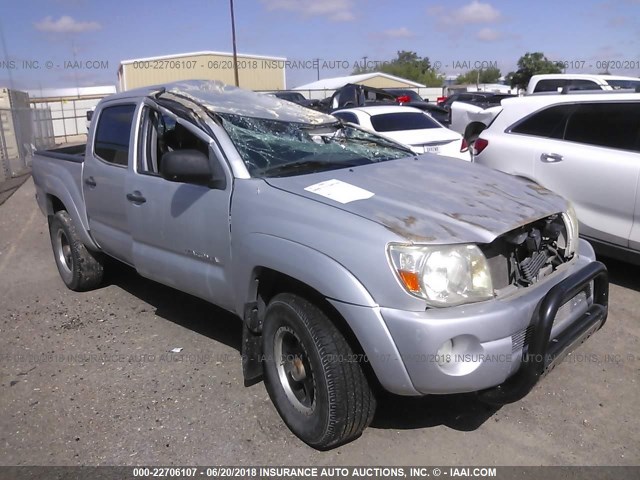5TEJU62N48Z502106 - 2008 TOYOTA TACOMA DOUBLE CAB PRERUNNER SILVER photo 1