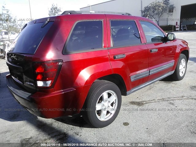 1J4GS48K95C681734 - 2005 JEEP GRAND CHEROKEE LAREDO/COLUMBIA/FREEDOM 红色 照片 4