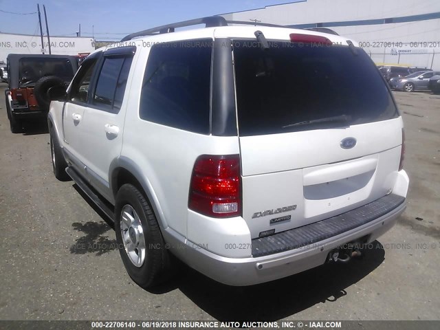 1FMDU75E12ZC23757 - 2002 FORD EXPLORER LIMITED WHITE photo 3