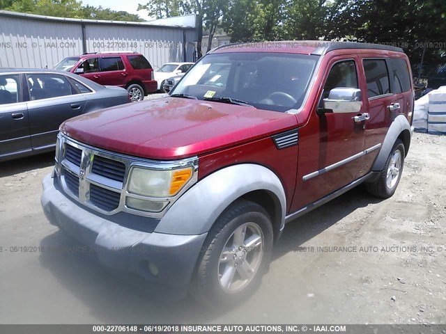 1D8GT28K37W546551 - 2007 DODGE NITRO SXT RED photo 2