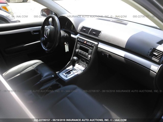 WAUAF78E58A095296 - 2008 AUDI A4 2.0T GRAY photo 5