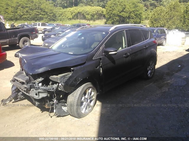 1FMCU9J93EUB52207 - 2014 FORD ESCAPE TITANIUM BLACK photo 2