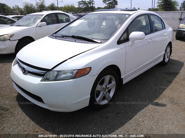 1HGFA16857L075457 - 2007 HONDA CIVIC EX WHITE photo 2