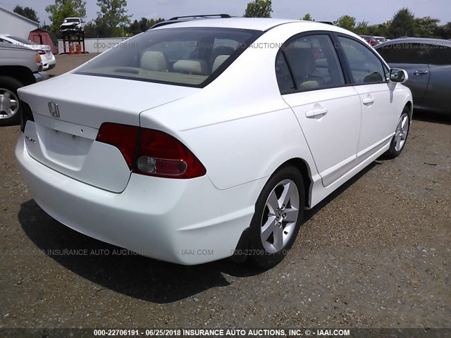 1HGFA16857L075457 - 2007 HONDA CIVIC EX WHITE photo 4