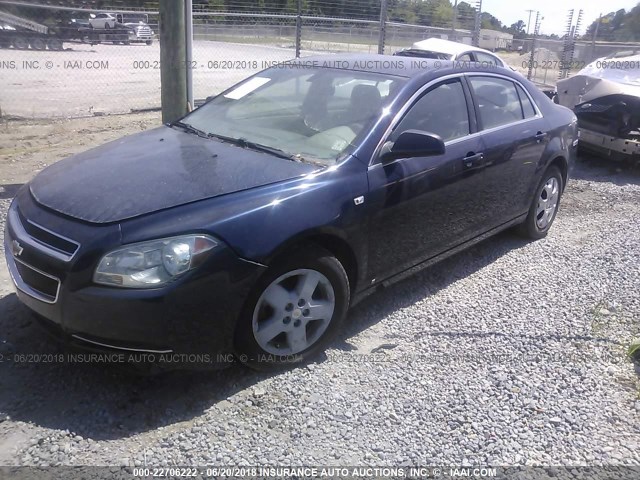 1G1ZG57B384284468 - 2008 CHEVROLET MALIBU LS ლურჯი ფოტო 2
