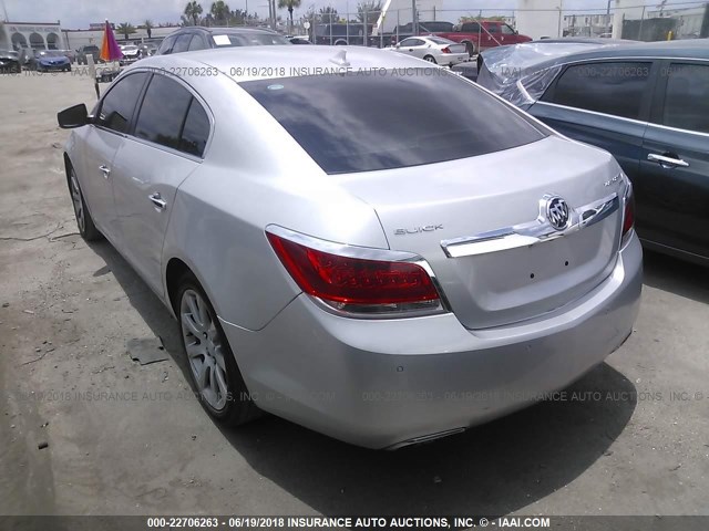 1G4GE5GVXAF195212 - 2010 BUICK LACROSSE CXS SILVER photo 3