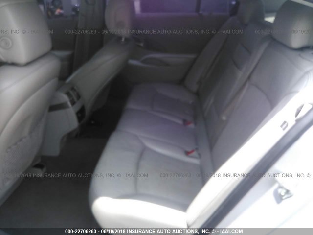 1G4GE5GVXAF195212 - 2010 BUICK LACROSSE CXS SILVER photo 8