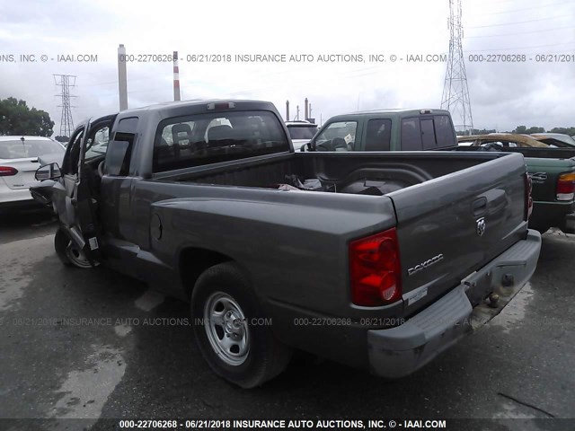 1D7HE22K65S330631 - 2005 DODGE DAKOTA ST GRAY photo 3