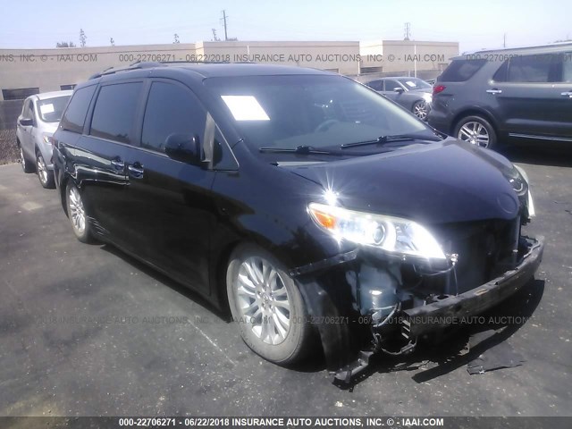 5TDYK3DC2BS103276 - 2011 TOYOTA SIENNA XLE/LIMITED BLACK photo 1