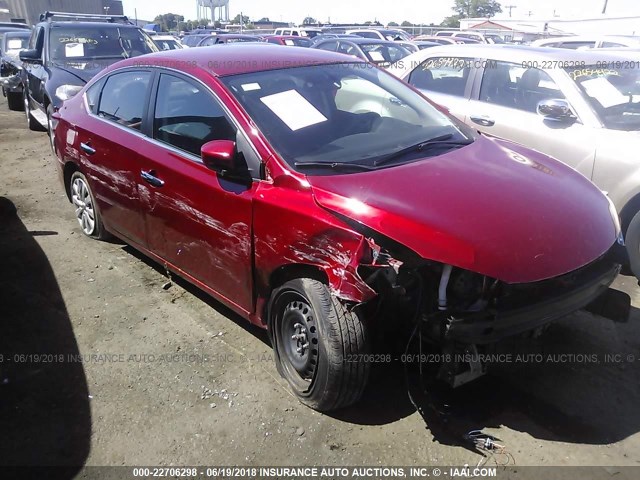 3N1AB7AP2EY254618 - 2014 NISSAN SENTRA S/SV/SR/SL RED photo 1