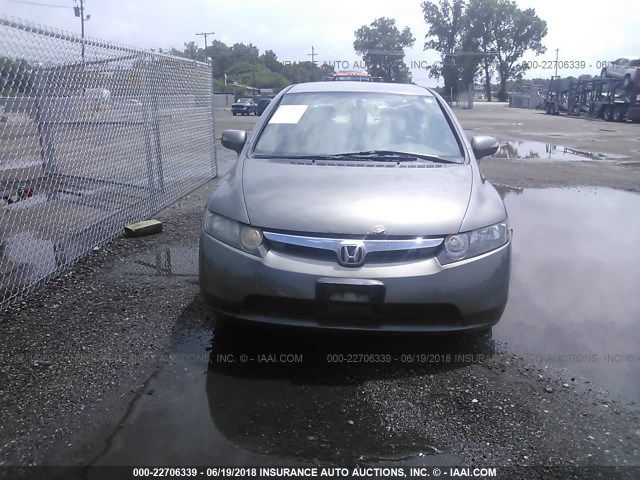 JHMFA36236S010597 - 2006 HONDA CIVIC HYBRID GRAY photo 6