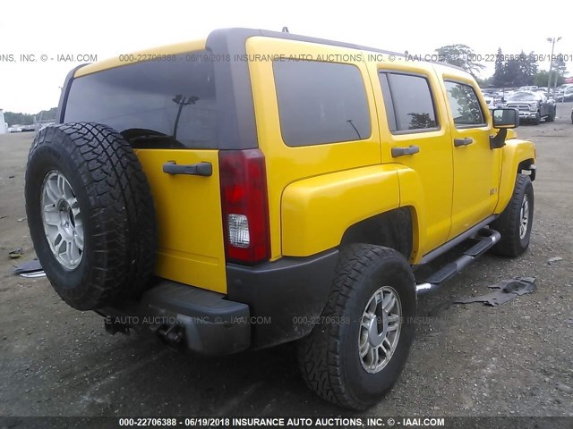 5GTDN136368184118 - 2006 HUMMER H3 YELLOW photo 4