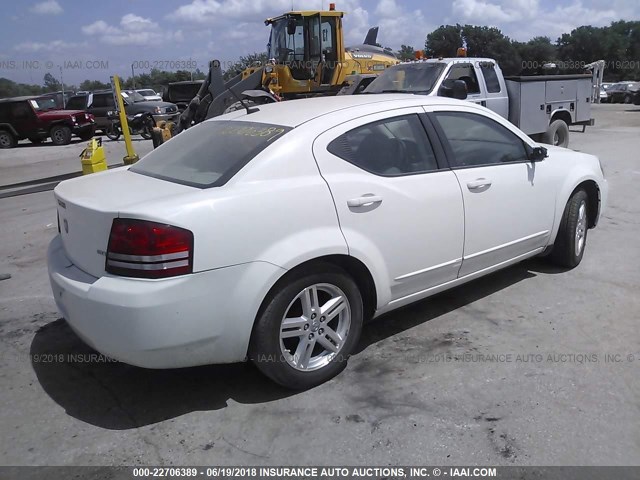 1B3LC56K18N206390 - 2008 DODGE AVENGER SXT WHITE photo 4