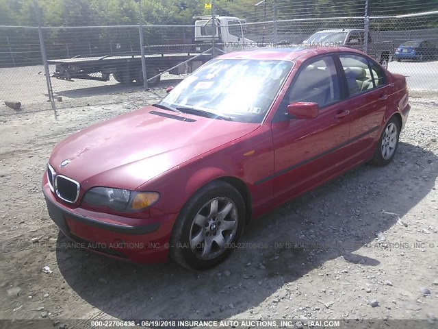 WBAET37443NJ36708 - 2003 BMW 325 I RED photo 2