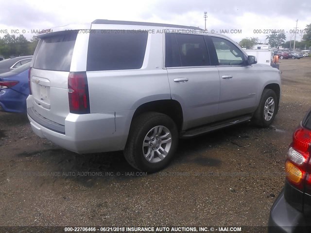 1GNSCBKC7JR247460 - 2018 CHEVROLET TAHOE C1500 LT SILVER photo 4