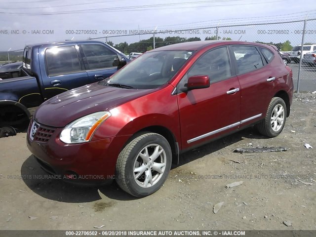 JN8AS5MV6BW275863 - 2011 NISSAN ROGUE S/SV/KROM RED photo 2