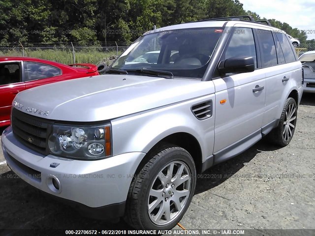 SALSF25486A911185 - 2006 LAND ROVER RANGE ROVER SPORT HSE SILVER photo 2