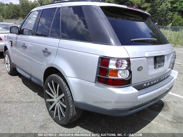 SALSF25486A911185 - 2006 LAND ROVER RANGE ROVER SPORT HSE SILVER photo 3