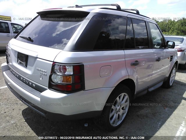 SALSF25486A911185 - 2006 LAND ROVER RANGE ROVER SPORT HSE SILVER photo 4