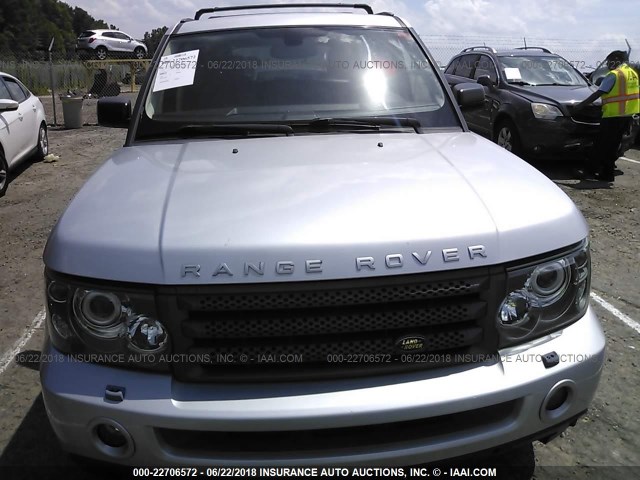 SALSF25486A911185 - 2006 LAND ROVER RANGE ROVER SPORT HSE SILVER photo 6