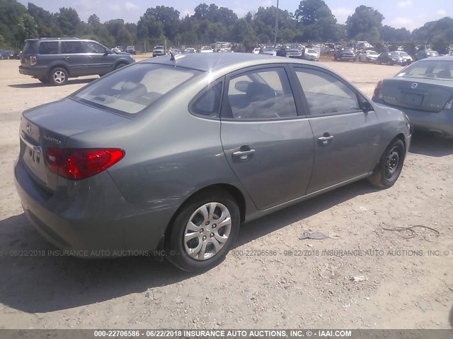 KMHDU4AD0AU884316 - 2010 HYUNDAI ELANTRA BLUE/GLS/SE GRAY photo 4