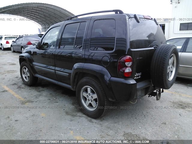 1J4GL38K25W641615 - 2005 JEEP LIBERTY RENEGADE BLACK photo 3