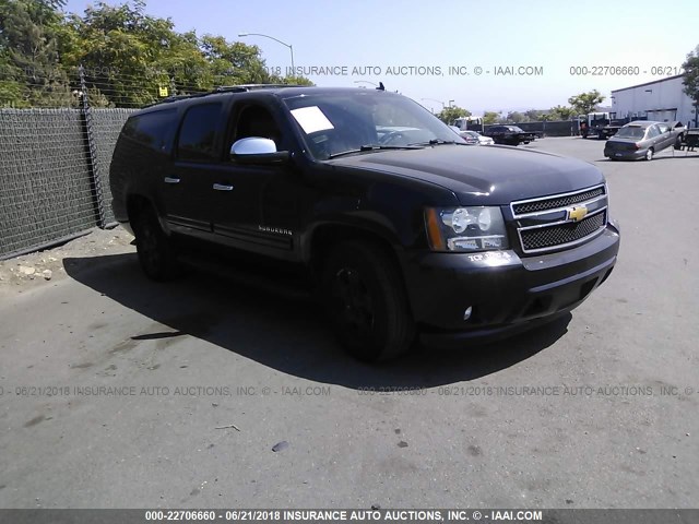 1GNSKJE70DR138659 - 2013 CHEVROLET SUBURBAN K1500 LT BLACK photo 1